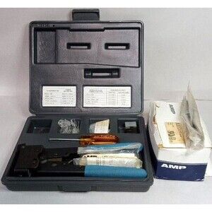 Network Tools : Amp 2-231652-0 Crimper Tool Kit , Cable Tool & 100 Connectors